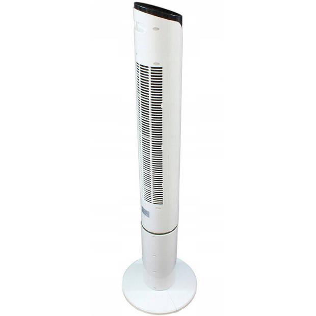 Ventilator - Aptoza Arlina - 40W - Torenventilator - Afstandsbediening - Timer - Staand - Rond - Zwart/Wit - Kunststof