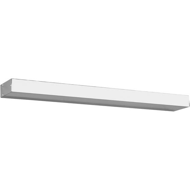 LED Wandlamp - Trion Rolan - Up en Down - 8W - Warm Wit 3000K - Rechthoek - Mat Chroom - Aluminium