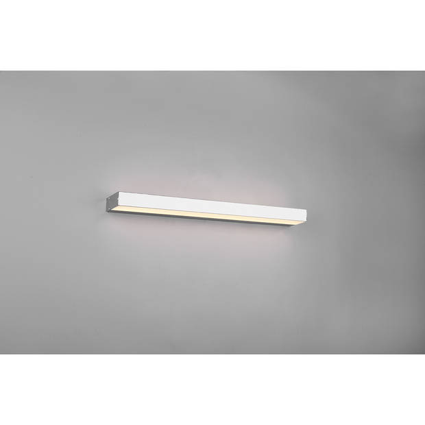 LED Wandlamp - Trion Rolan - Up en Down - 8W - Warm Wit 3000K - Rechthoek - Mat Chroom - Aluminium