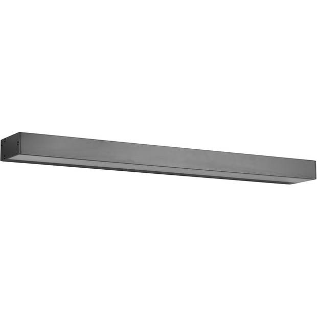 LED Wandlamp - Trion Rolan - Up en Down - 8W - Warm Wit 3000K - Rechthoek - Mat Zwart - Aluminium