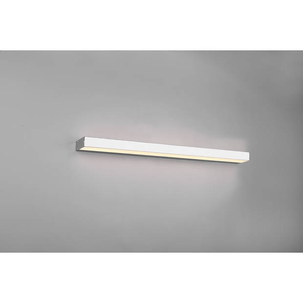 LED Wandlamp - Trion Rolan - Up en Down - 13W - Warm Wit 3000K - Rechthoek - Mat Chroom - Aluminium