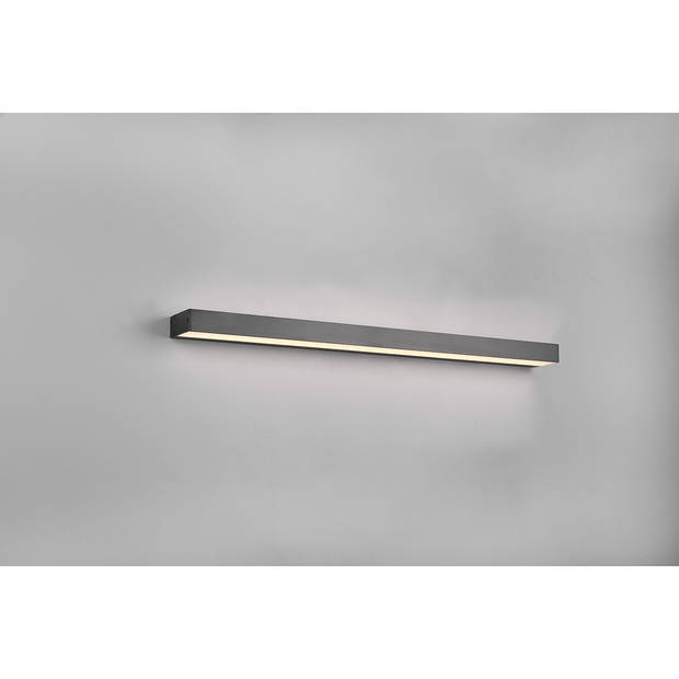 LED Wandlamp - Trion Rolan - Up en Down - 13W - Warm Wit 3000K - Rechthoek - Mat Zwart - Aluminium