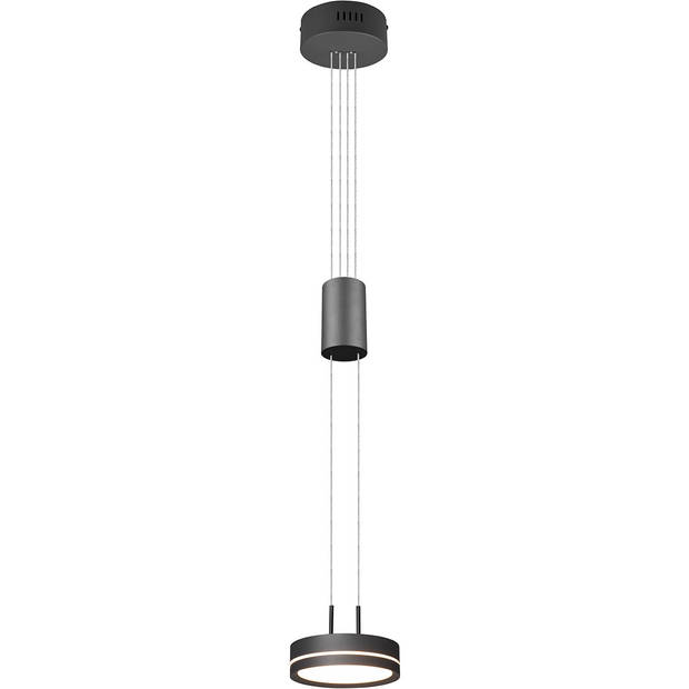 LED Hanglamp - Hangverlichting - Trion Franco - 7.2W - 1-lichts - Warm Wit 3000K - Dimbaar - Rond - Mat Antraciet -