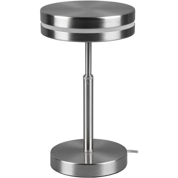 LED Tafellamp - Trion Franco - 6W - Warm Wit 3000K - Rond - Mat Nikkel - Aluminium