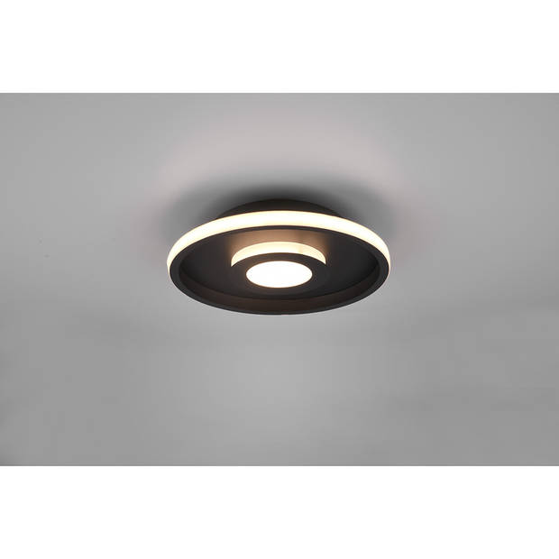 LED Plafondlamp - Badkamerlamp - Trion Asmaya - Opbouw Rond 28W - Spatwaterdicht IP44 - Dimbaar - Warm Wit 3000K - Mat