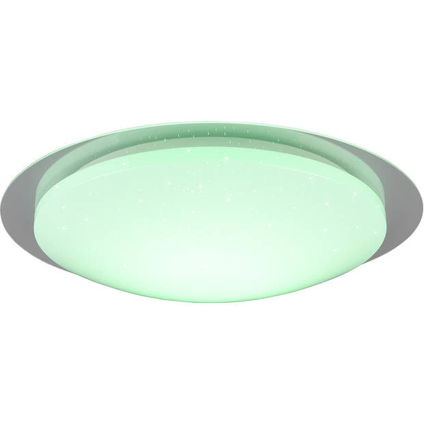 LED Plafondlamp - Badkamerlamp - Trion Frozen - 18.5W - RGBW - Dimbaar - Afstandsbediening - Sterlicht - Rond - Mat Wit