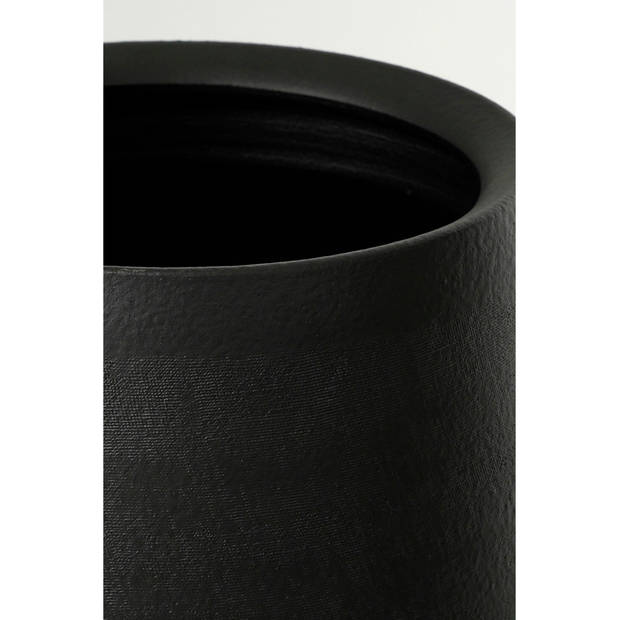 Bloemenvaas zwart keramiek voor boeketten/takken/bloemen H50 x D29 cm - Vazen