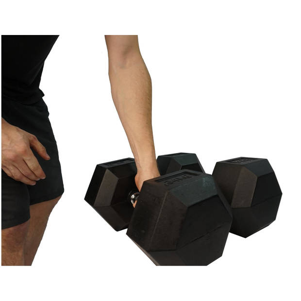 Torque USA Rubber Hexagon Dumbbell - per stuk 47.5 kg