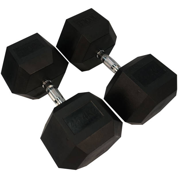 Torque USA Rubber Hexagon Dumbbell - per stuk 47.5 kg