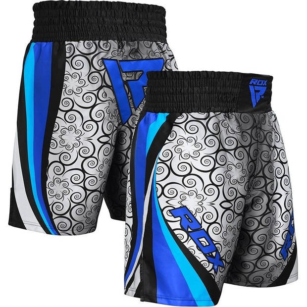 RDX Sports BSS Boxing Training Shorts Satin R2 - Blauw - 2XL - Polyester