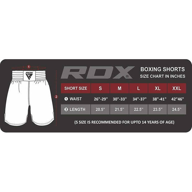 RDX Sports BSS Boxing Training Shorts Satin R2 - Blauw - 2XL - Polyester