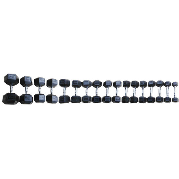 Toorx Fitness MEG Hexagon Dumbbell - per stuk - 9 kg - Rubber