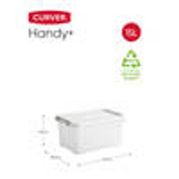 Curver Handy+ Recycled Opbergbox - 15L - Milky Wit