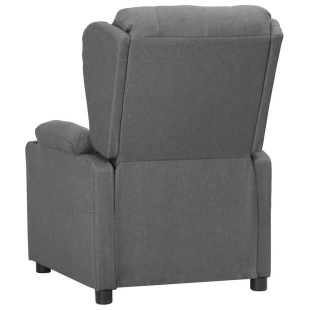 The Living Store Verstelbare stoel - Fauteuil - Lichtgrijs - 72.5x96x99.5cm - Met 2 bekerhouders