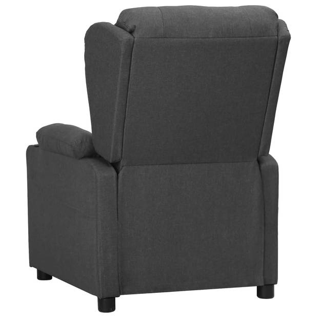 The Living Store Verstelbare Fauteuil - Donkergrijs - 72.5 x 96 x 99.5 cm - Met 2 Bekerhouders