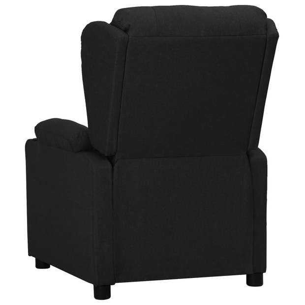 The Living Store Verstelbare Fauteuil - Zwart - 72.5x96x99.5 cm - Met 2 Bekerhouders