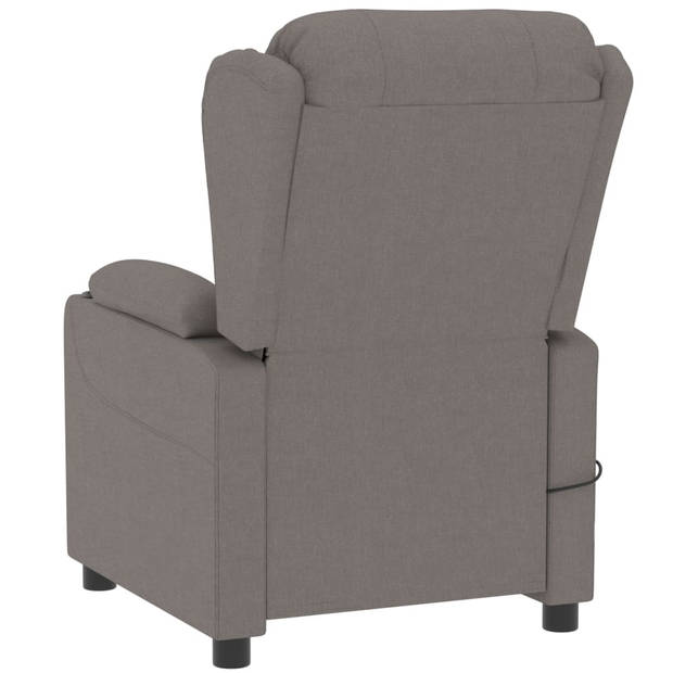 The Living Store Massagefauteuil - Verstelbaar - Vibratie en Warmte - 72.5x96x99.5 cm - Taupe