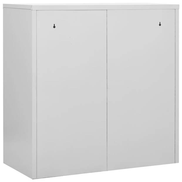 vidaXL Lockerkast 90x45x92,5 cm staal lichtgrijs en groen