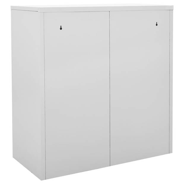 vidaXL Lockerkast 90x45x92,5 cm staal lichtgrijs en blauw