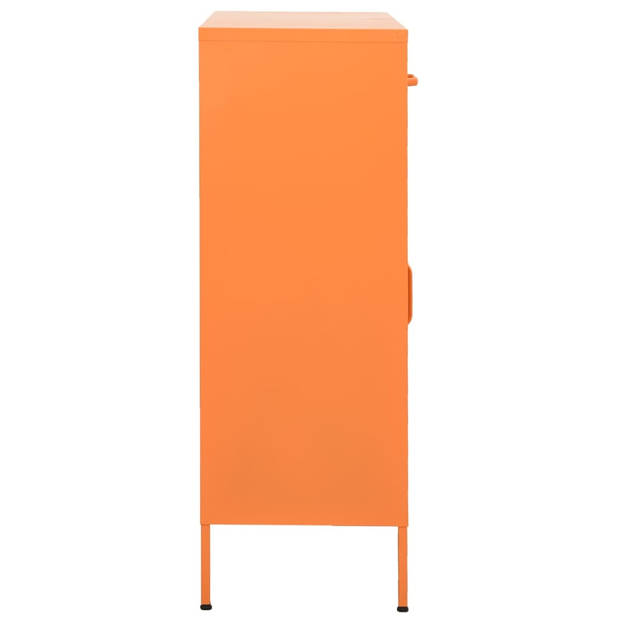 vidaXL Opbergkast 80x35x101,5 cm staal oranje