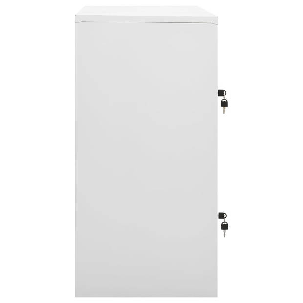 vidaXL Lockerkasten 2 st 90x45x92,5 cm staal lichtgrijs