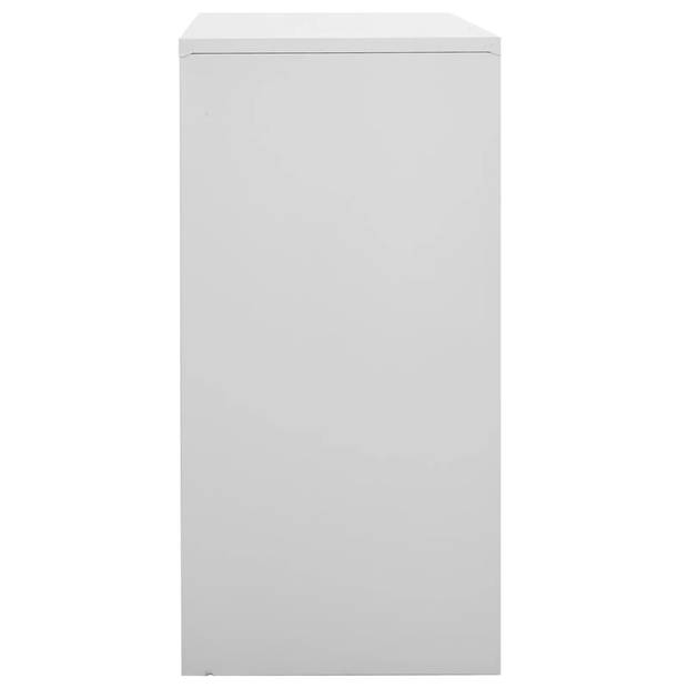 vidaXL Lockerkast 90x45x92,5 cm staal lichtgrijs