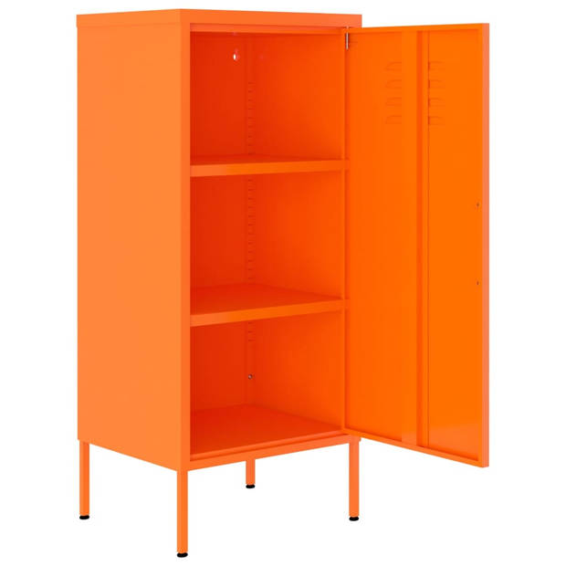 The Living Store Opbergkast - Staal - 42.5 x 35 x 101.5 cm - Oranje