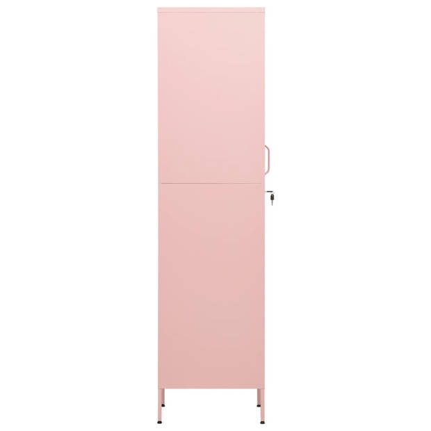 The Living Store Lockerkast - Moderne opbergkast - Roze - 35 x 46 x 180 cm - Staal