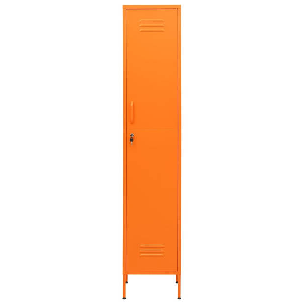vidaXL Lockerkast 35x46x180 cm staal oranje