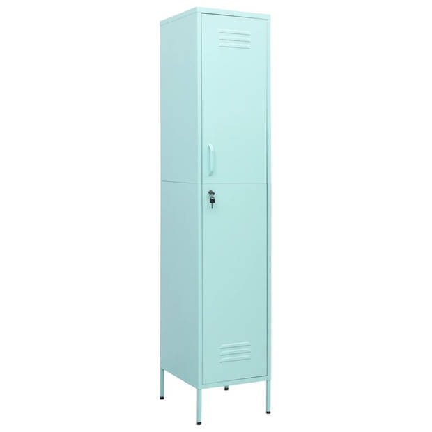 vidaXL Lockerkast 35x46x180 cm staal mint