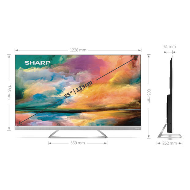 Sharp Aquos 55EQ4EA - 55inch - 4K UHD Quantum Dot - AndroidTV