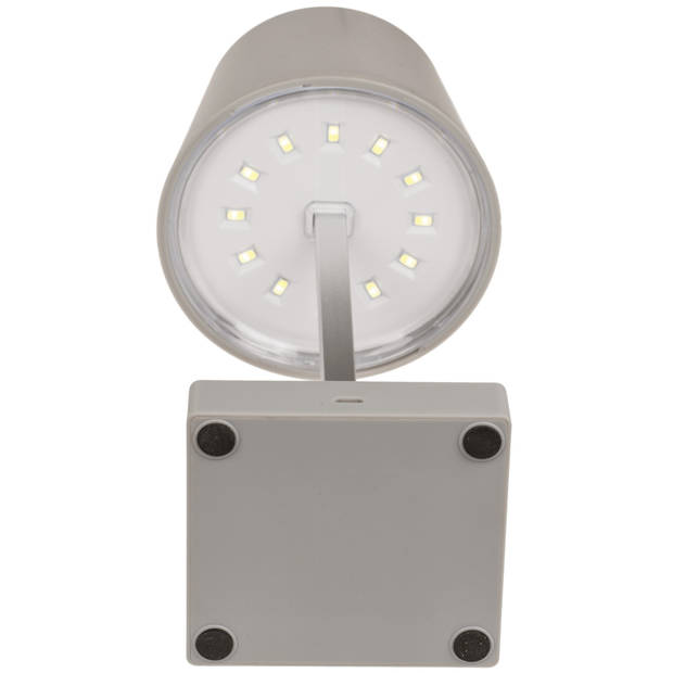 USB tafellamp LED dimbaar grijs 26 cm van kunststof - Tafellampen