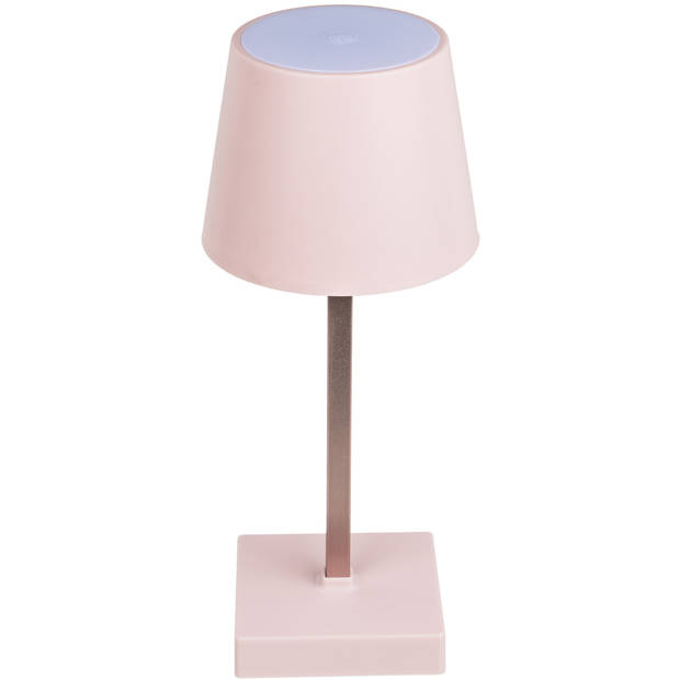 USB tafellamp LED dimbaar - lichtroze - 26 cm - van kunststof - Nachtlampje - Tafel lampje - Tafellampen