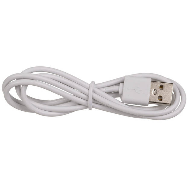 USB tafellamp LED dimbaar lichtroze 26 cm van kunststof - Tafellampen