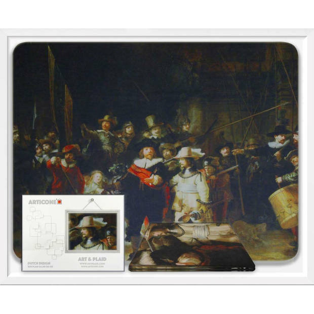 Dunne Fleecedeken - Plaid – kunst - 150 x 120 cm - de Nachtwacht van Rembrandt van Rijn