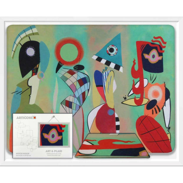 Dunne Fleecedeken - Plaid – kunst - 150 x 120 cm - Las Musas van Wassily Kandinsky