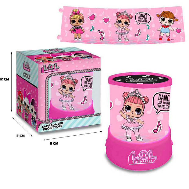 LOL Surprise! Projectorlamp - 12 x Ø 11 cm - Roze