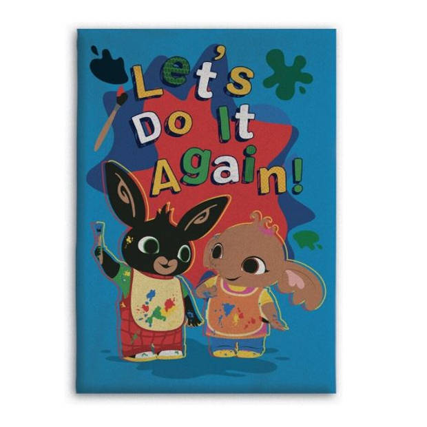 Bing Bunny Fleeceplaid Let's do it again - 110 x 140 cm - Polyester