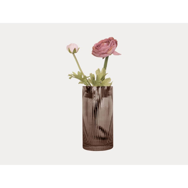 Present Time Vase Allure Straight Glass Chocolate brown
