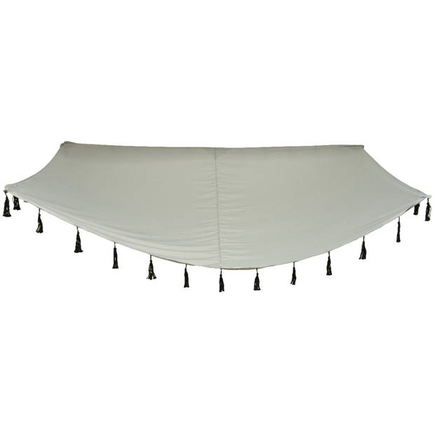 Schaduwdoek/zonnescherm zonneluifel grijs 3 x 2 meter met ophanghaken - Schaduwdoeken