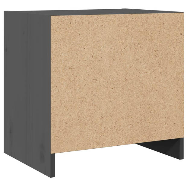 vidaXL Nachtkastjes 2st 40x30,5x40 cm massief grenenhout grijs