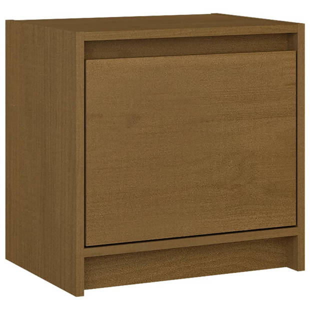 vidaXL Nachtkastjes 2 st 40x30,5x40 cm massief grenenhout honingbruin