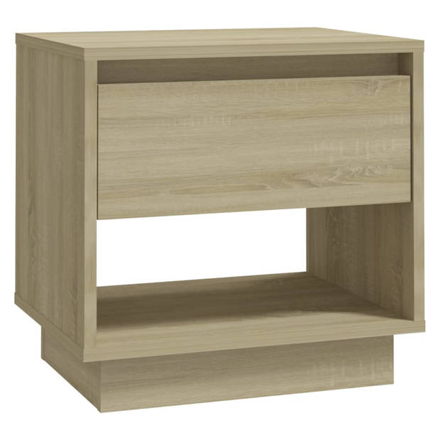 vidaXL Nachtkastjes 2 st 45x34x44 cm bewerkt hout sonoma eikenkleurig