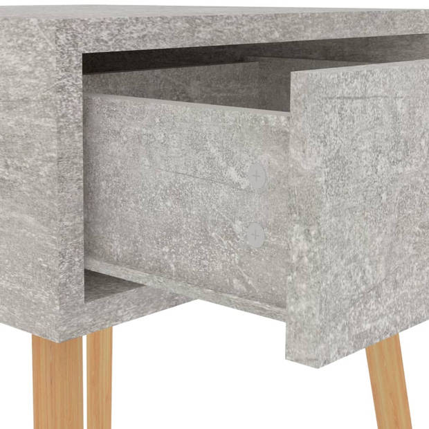 vidaXL Nachtkastjes 2 st 40x40x56 cm bewerkt hout betongrijs