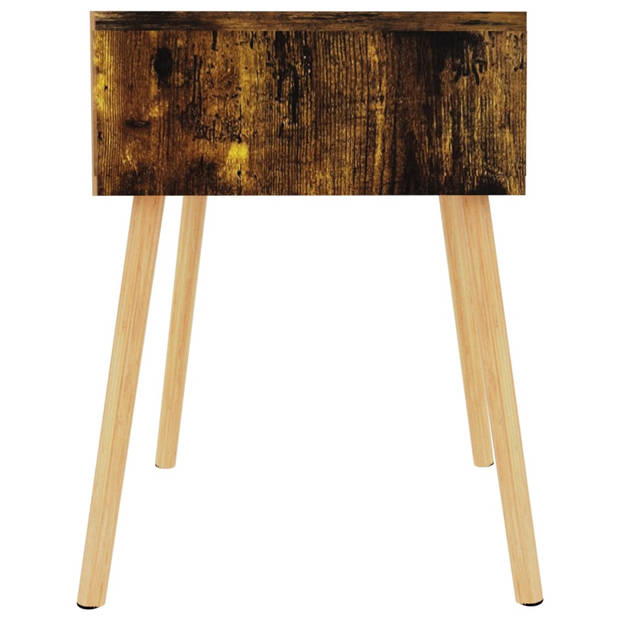 vidaXL Nachtkastjes 2 st 40x40x56 cm bewerkt hout gerookt eikenkleurig