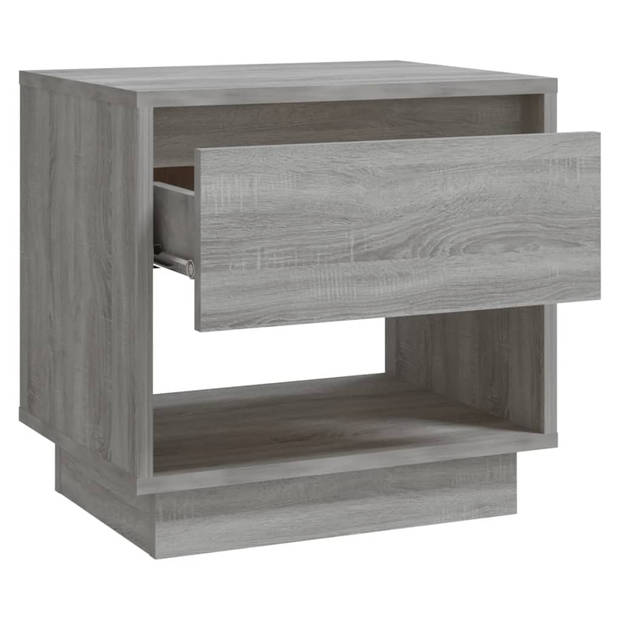 vidaXL Nachtkastjes 2 st 45x34x44 cm bewerkt hout grijs sonoma eiken