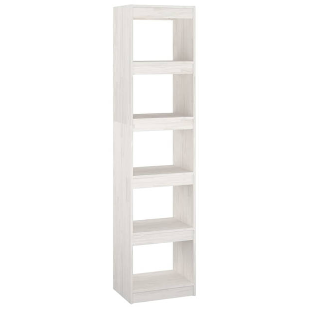 vidaXL Boekenkast / kamerscherm 40x30x167,5 cm massief grenenhout wit