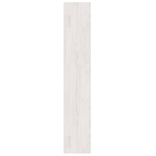 vidaXL Boekenkast/kamerscherm 100x30x167,5 cm massief grenenhout wit