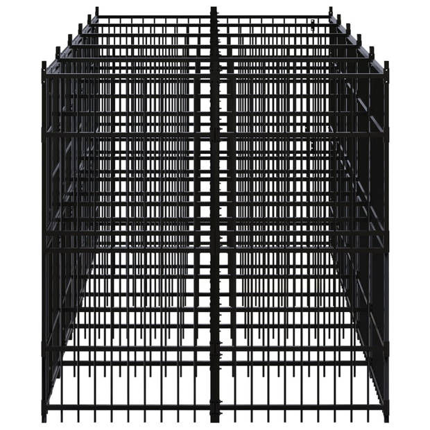 vidaXL Hondenkennel 9,22 m² staal