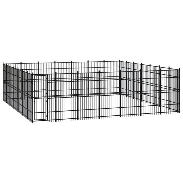 vidaXL Hondenkennel 45,16 m² staal